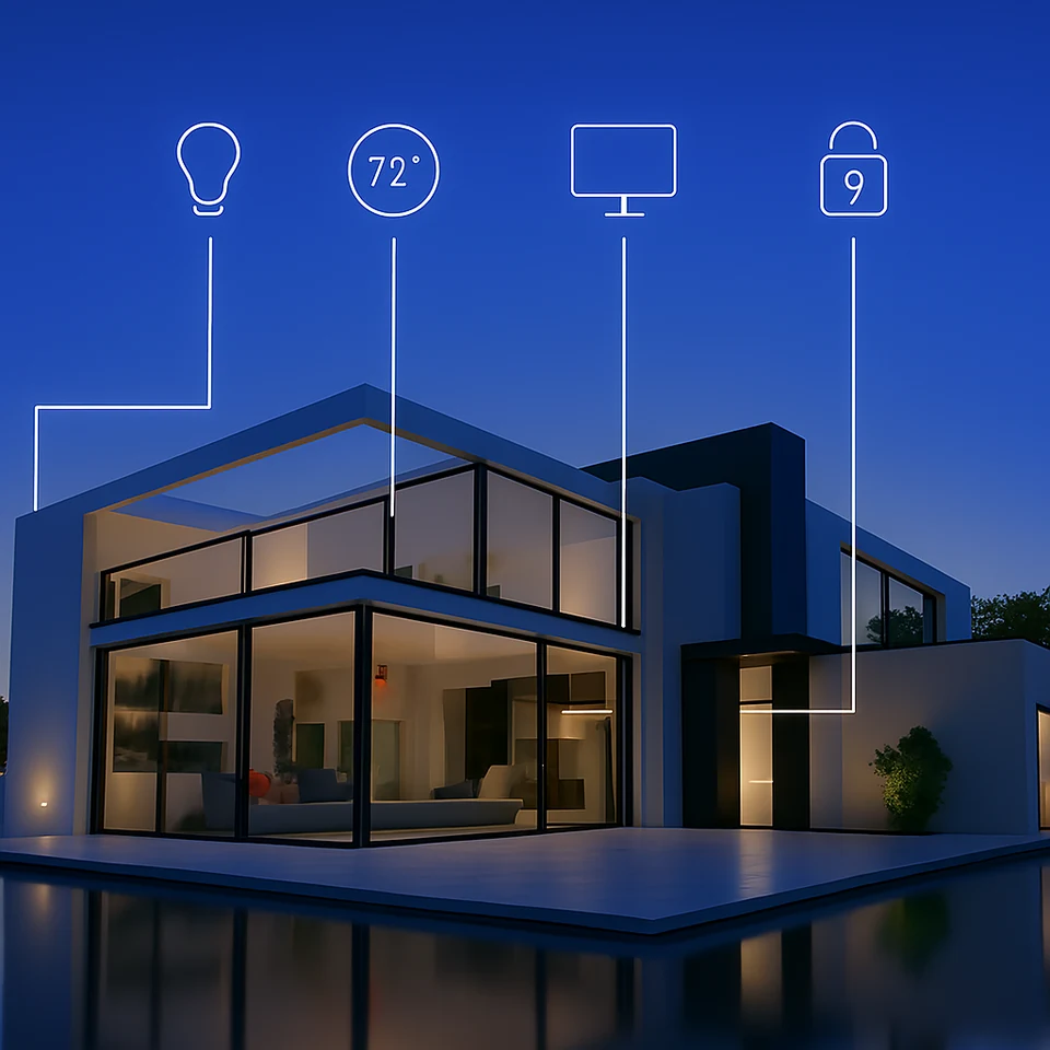 Smart home contact and automation visual